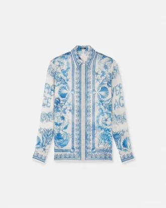 Unterwasser-Barocco-Crêpe-Hemdbluse