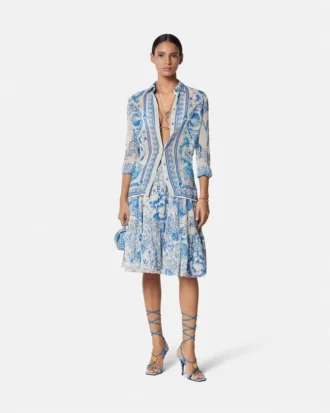 Unterwasser-Barocco-Crêpe-Hemdbluse
