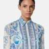 Unterwasser-Barocco-Crêpe-Hemdbluse