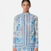 Unterwasser-Barocco-Crêpe-Hemdbluse