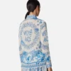 Unterwasser-Barocco-Crêpe-Hemdbluse