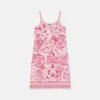 Unterwasser-Barocco-Mini-Kleid in A-Linie aus Strick