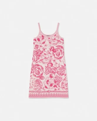 Unterwasser-Barocco-Mini-Kleid in A-Linie aus Strick