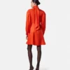 V Allover Jacquard Seiden-Lavallière-Minikleid