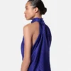 V Allover Jacquard Seiden-Minikleid