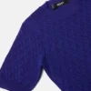V-Ausschnitt-Midikleid aus Jacquard-Strick
