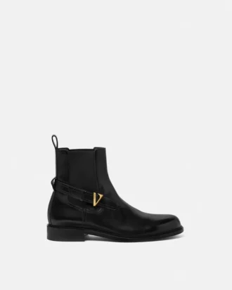 V Leder-Chelsea-Stiefel