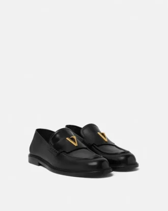 V Leder-Loafer