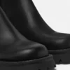 V Leder-Stiefeletten