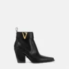 V Leder-Stiefeletten 85 mm