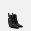 V Leder-Stiefeletten 85 mm