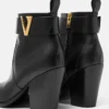 V Leder-Stiefeletten 85 mm