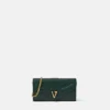 V Lederbrieftasche mit Kette