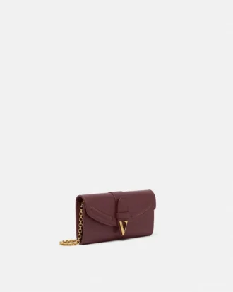V Lederbrieftasche mit Kette