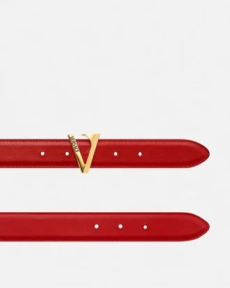 V Ledergürtel 3 cm