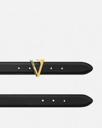 V Ledergürtel 3 cm