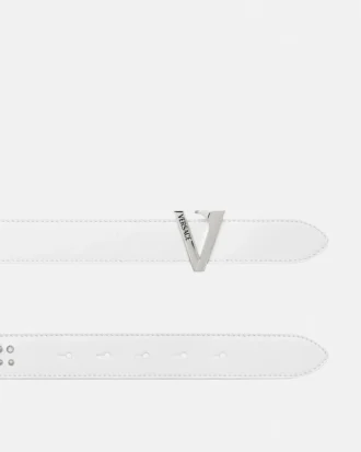 V-verzierter Ledergürtel 3 cm