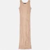 Vanisé geripptes Strick-Maxikleid