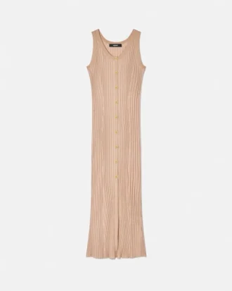 Vanisé geripptes Strick-Maxikleid