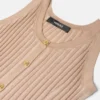 Vanisé geripptes Strick-Maxikleid