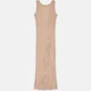 Vanisé geripptes Strick-Maxikleid