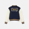 Varsity-Blousonjacke für Kinder mit Sicherheitsnadel-Logo