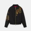 Versace Leopard Mélange-Wollblousonjacke