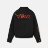 Versace Leopard Mélange-Wollblousonjacke