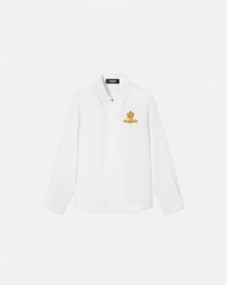 Versace Logo Crest Oxford Kinderhemd
