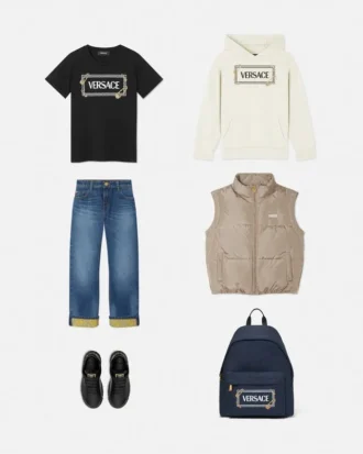 Versace Logo Kinder-Daunenweste