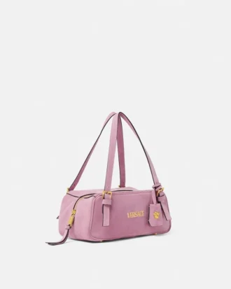 Versace Tag Bowlingtasche aus Wildleder