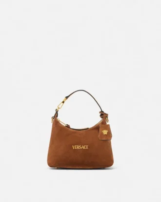 Versace Tag Hobo-Tasche aus Wildleder