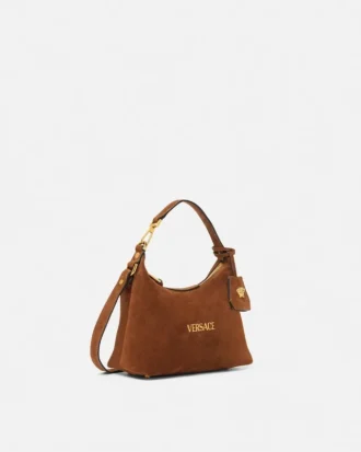 Versace Tag Hobo-Tasche aus Wildleder