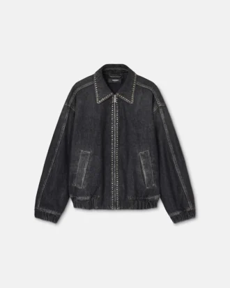 Verzierte Denim-Blousonjacke