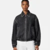 Verzierte Denim-Blousonjacke