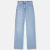 Verzierte Regular-Fit-Jeans mit hoher Taille