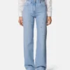 Verzierte Regular-Fit-Jeans mit hoher Taille
