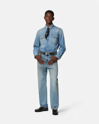 Verziertes Denim-Overshirt