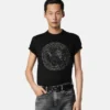 Verziertes Slim-Fit-T-Shirt aus Baumwolljersey Verziertes Slim-Fit-T-Shirt aus Baumwolljersey