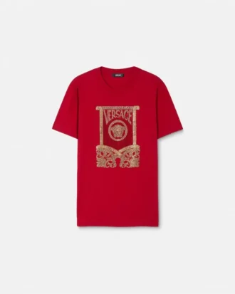 Verziertes T-Shirt aus Baumwolljersey