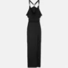 Viskose-Jersey-Kleid mit Raffungen