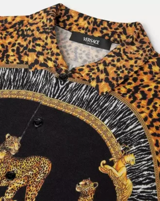 Wild Cats Seidenstrickhemd