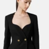 Wollblazer-Kleid mit doppelter Knopfleiste Wollblazer-Kleid mit doppelter Knopfleiste