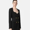 Wollblazer-Kleid mit doppelter Knopfleiste Wollblazer-Kleid mit doppelter Knopfleiste