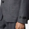 Wollblazer mit Mikrokaromuster