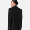 Zweireihiger Blazer aus Wollnadelstreifen